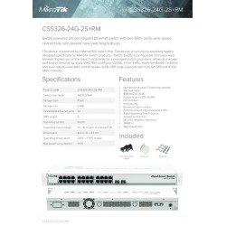Switch Mikrotik CSS326-24G-2S+RM