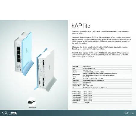 Switch Mikrotik hAP lite RB941-2nD-TC