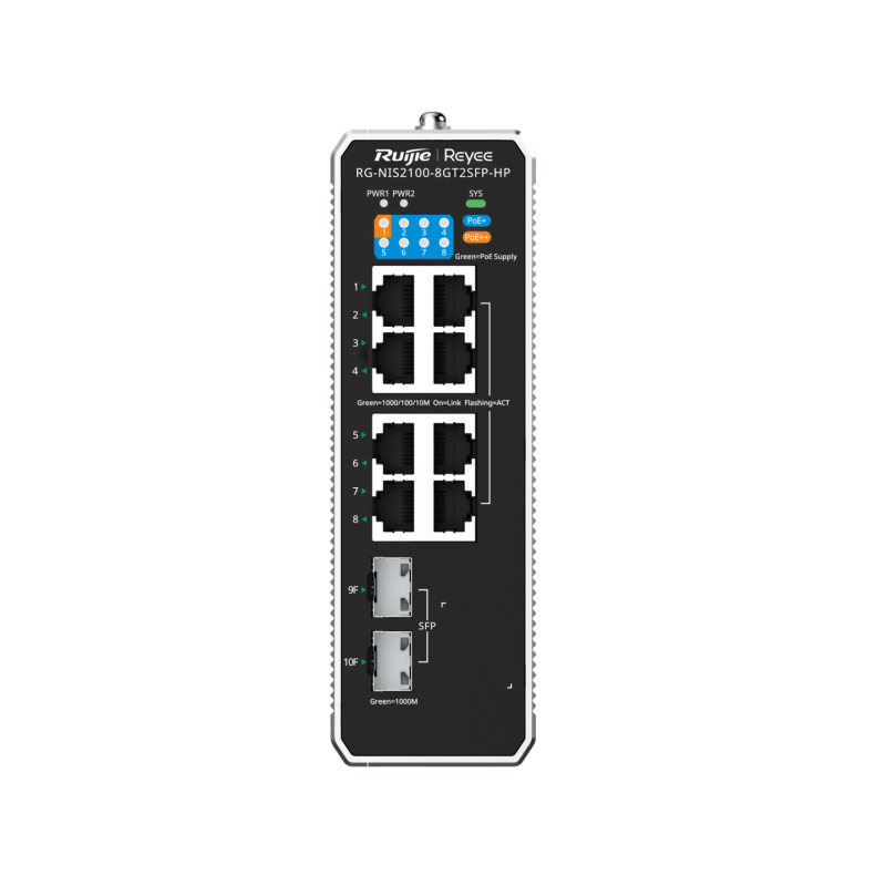Switch Ruijie RG-NIS2100-8GT2SFP-HP